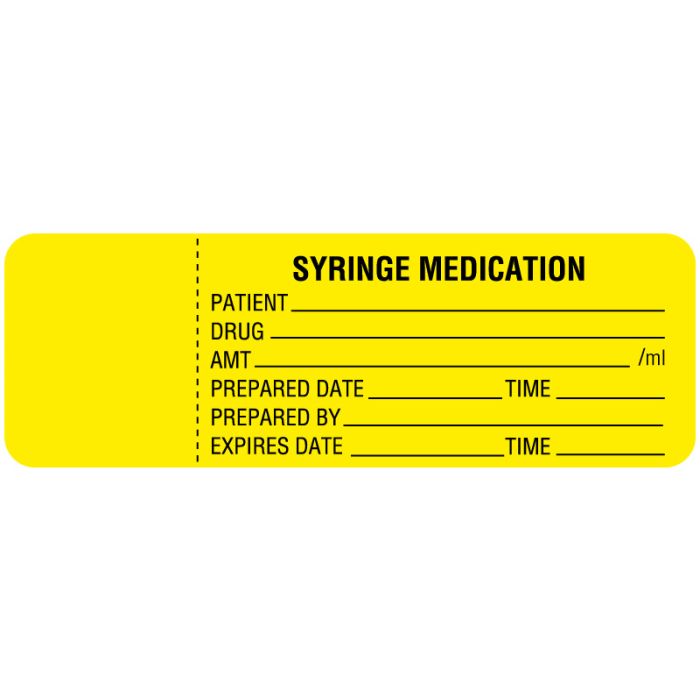 medication syringe label template