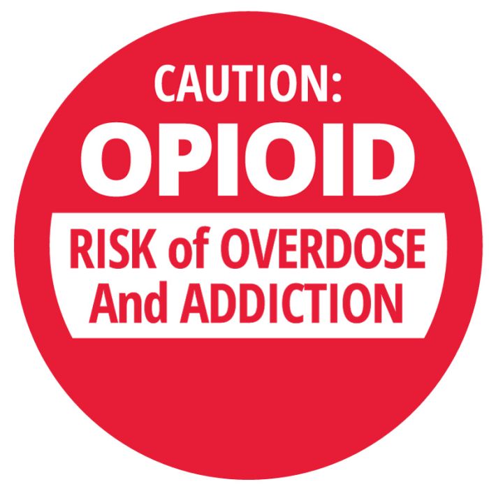 WARNING LABEL CAUTION: OPIOID RISK OF OVERDOSE AND ADDICTION