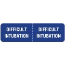 Difficult Intubation  Line Identification Label, 3" x 7/8"