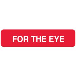 For The Eye, Medication Instruction Label, 1-5/8