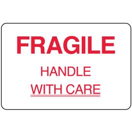 International Shipping Label: Handle With Care