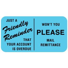 Friendly Reminder Account Overdue Labels - Free Shipping