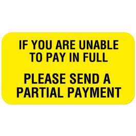 Overdue Account, Friendly Payment Reminder Label, 1-5/8 x 7/8